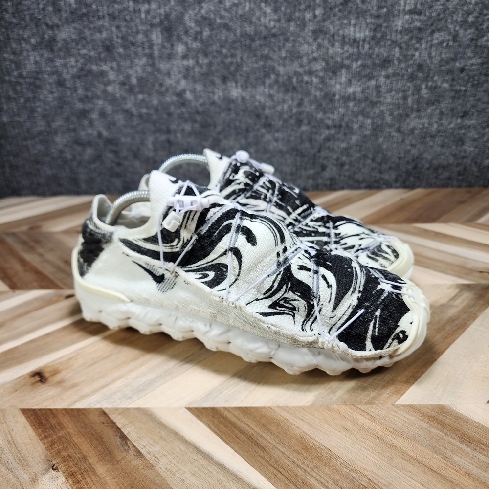 Nike ISPA Mindbody DH7546-101 Black White Marble FlyKnit Men's 8 Sneakers